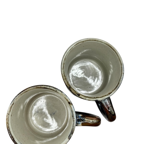 Vintage Otagiri Stoneware Mugs, Etched Flower Design, Set of 2; 10 oz - Picture 4 of 8